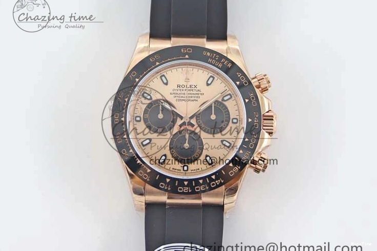 MiroTime 0209 WrinkleFree Daytona 116515 RG TWF 1:1 Best Edition 904L Steel RG Black Dial on Oysterflex Strap A 2417